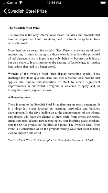 Swedish Steel Prize screenshot-3