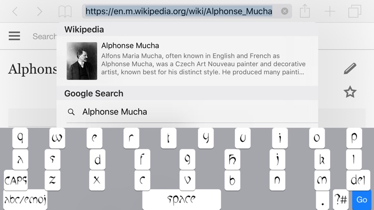 Alphonse Mucha Keyboard