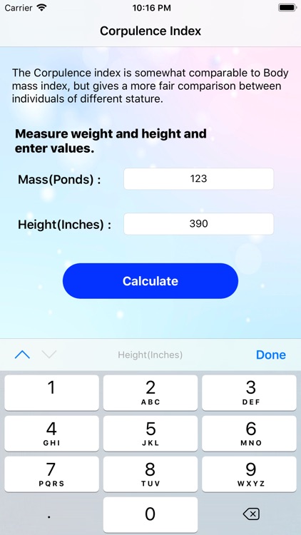 Corpulence Index