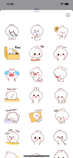 Cute Little Rabbit Sticker(圖3)-速報App