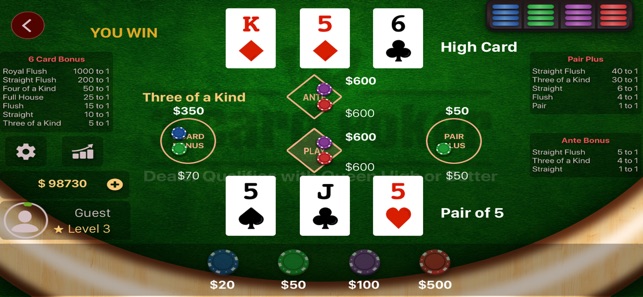 3 Card Poker Casino On The App Store