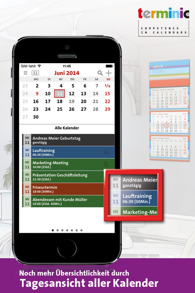 terminic 3-Monatskalender Pro screenshot 4