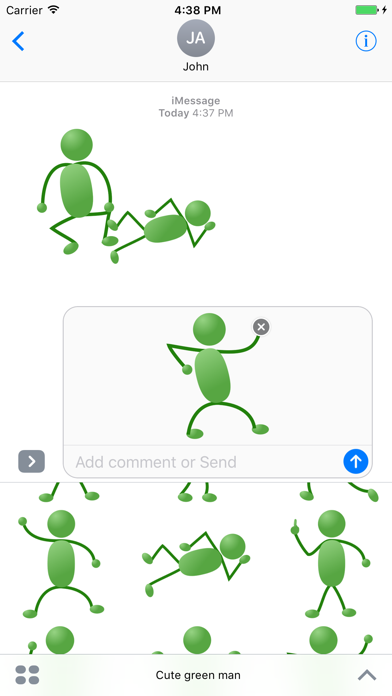 Screenshot #1 pour Cute green man