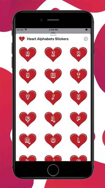Heart Alphabets Stickers by Keyurbhai Thumar