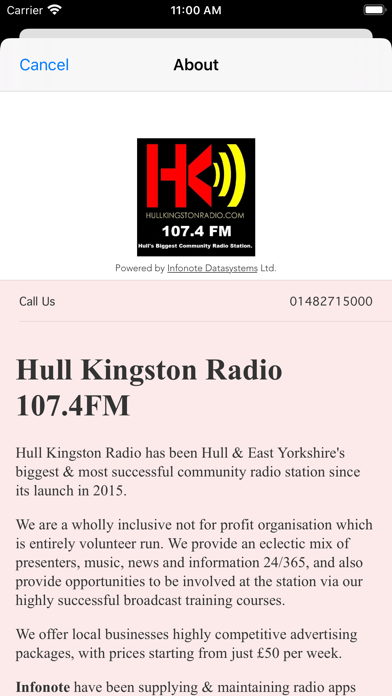 Hull's 107FM screenshot 3