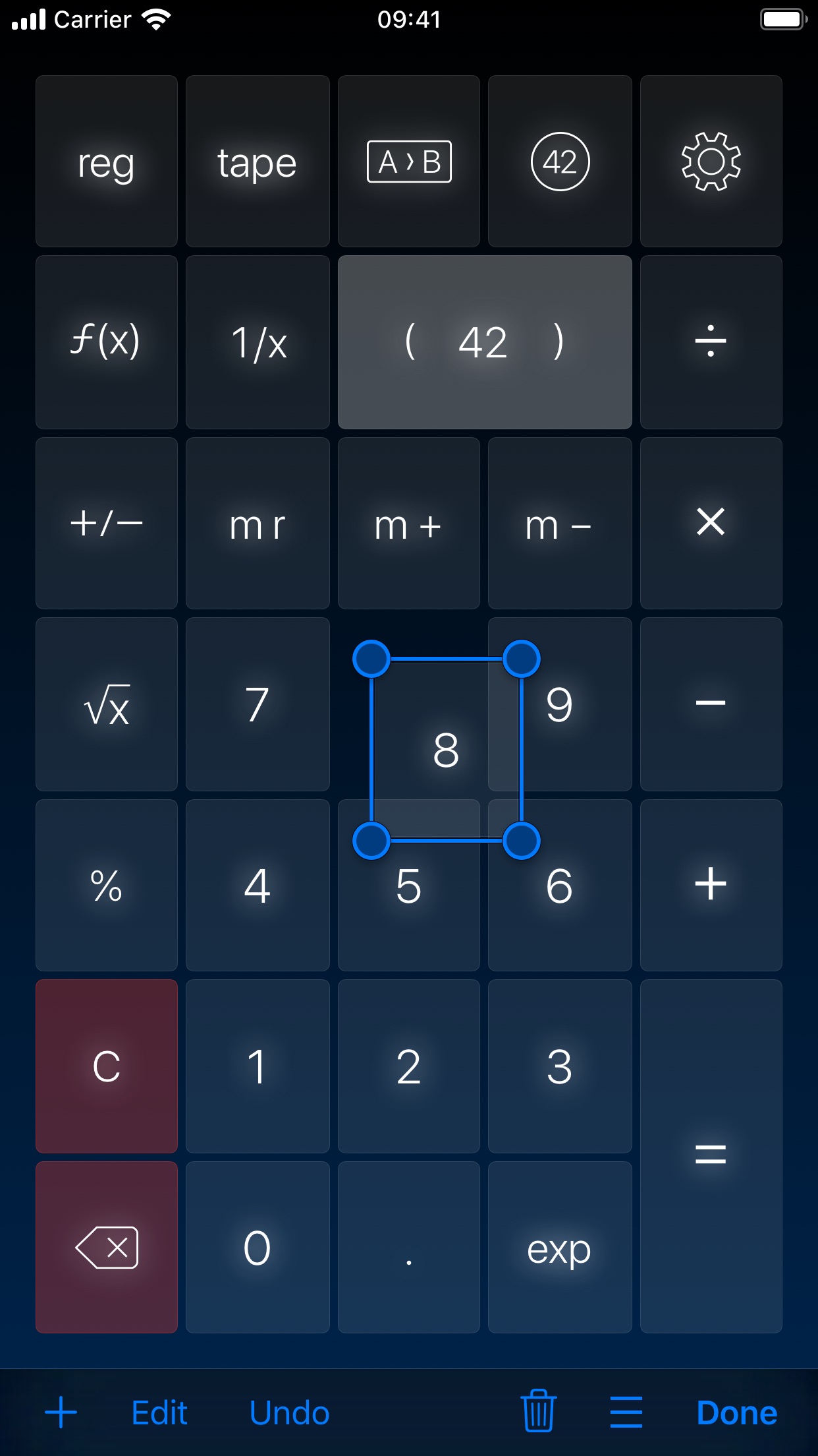 Screenshot do app PCalc