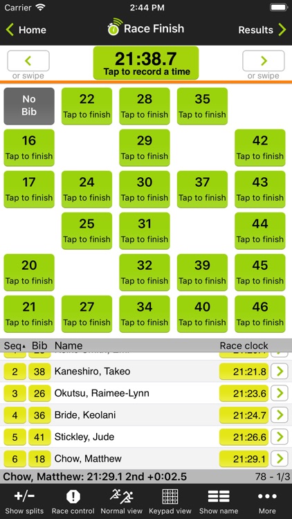 Race & Lap Timer for iPhone