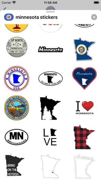 Minnesota emojis USA stickers