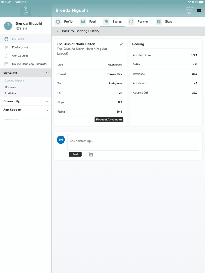 LPGA Amateurs Handicap Service