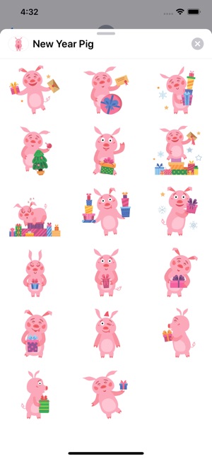 New Year Pig Sticker Pack