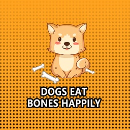 Dogs Eat Bones Happily