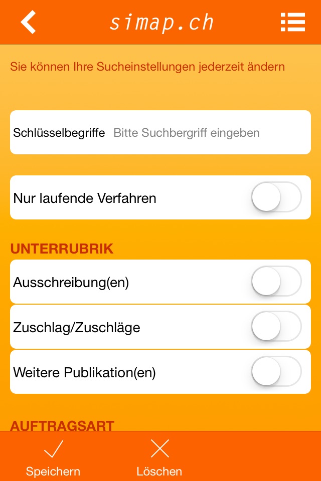 simap.ch screenshot 2