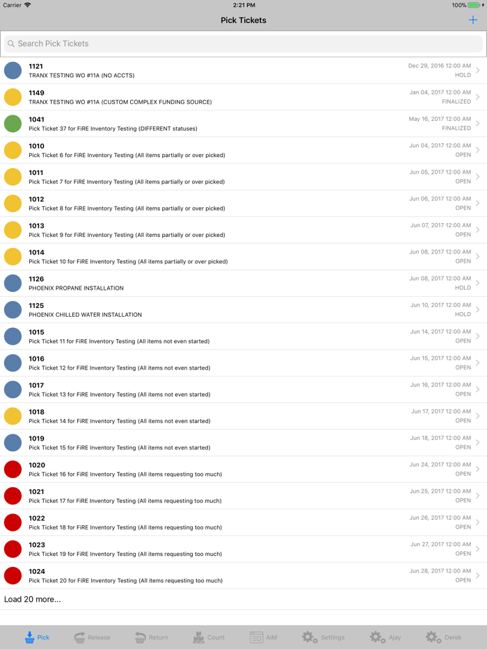 Go 10.1 Inventory Management