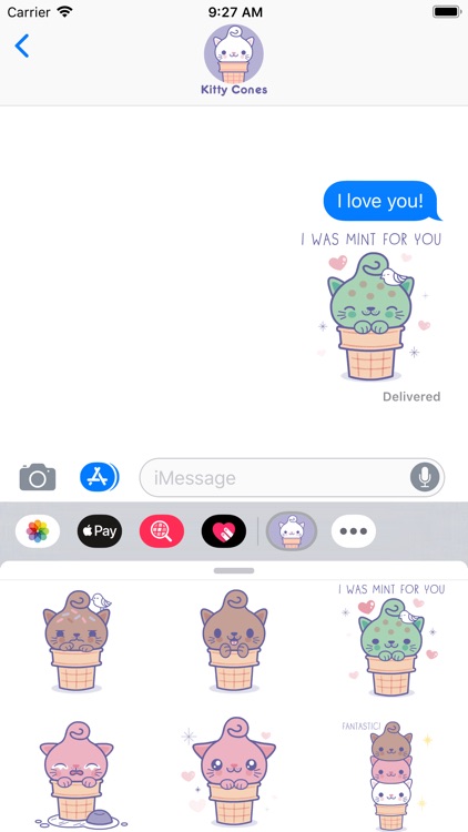 Kitty Cones Animated Stickers