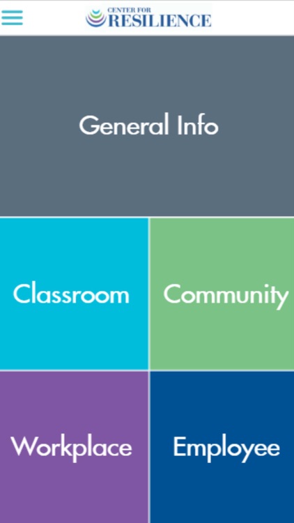 Center for Resilience App