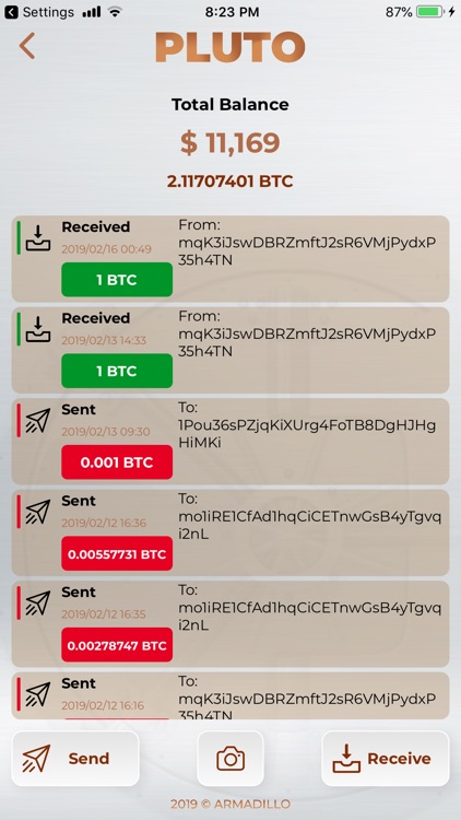 Pluto - High Secure Wallet screenshot-3