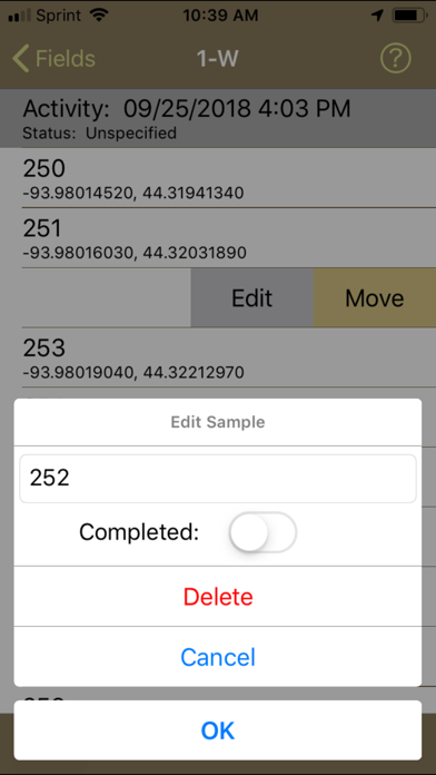 How to cancel & delete FieldX Sampling from iphone & ipad 4