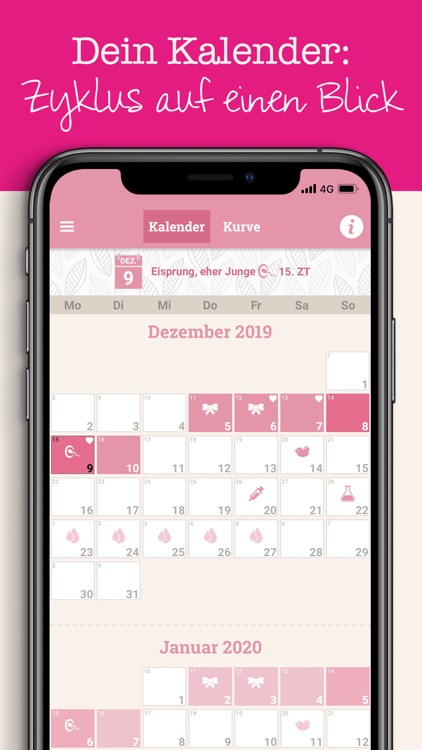 Eisprungkalender - Zyklus App