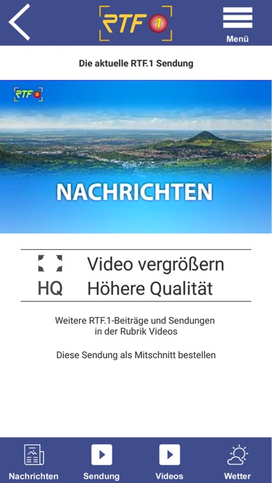 RTF1 Regionalfernsehen screenshot 2