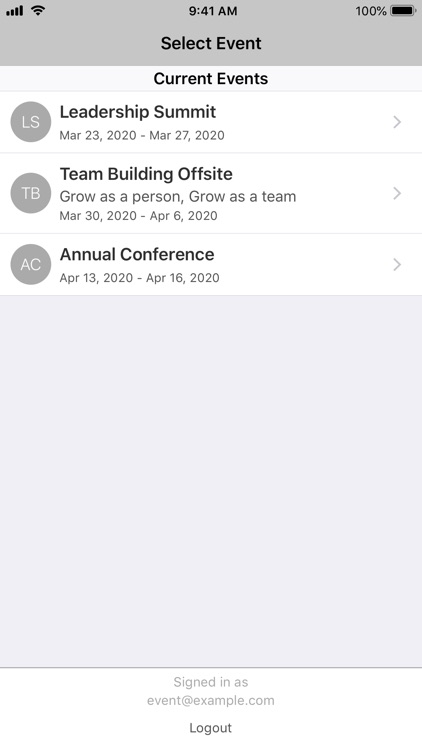 Routes Events App