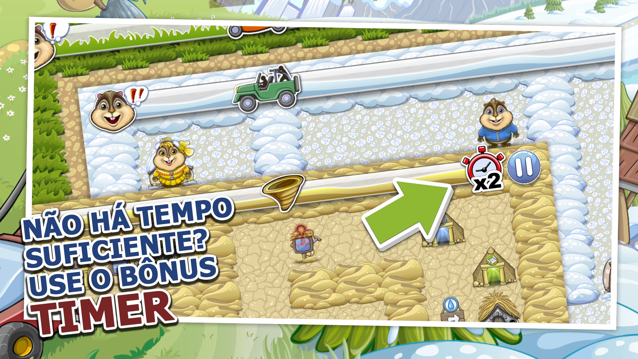 Screenshot do app Chipmunks' Trouble