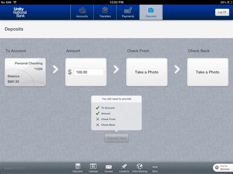 Unity National Bank for iPad screenshot-3