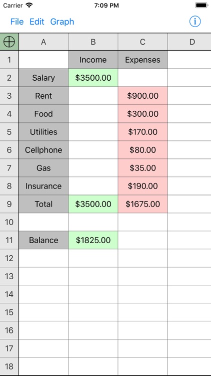 Utility Spreadsheet