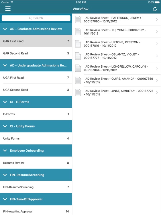 OnBase Mobile 17 for iPad