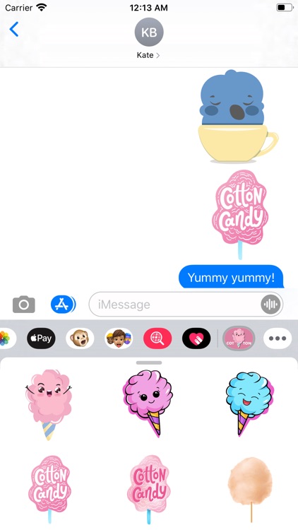 Cotton Candy Funny Stickers