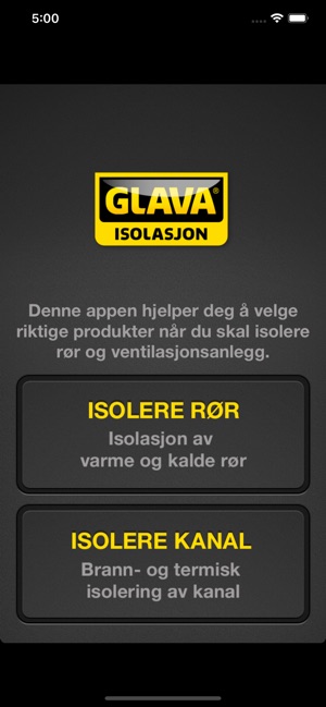 Glava – Rør og kanalisolering