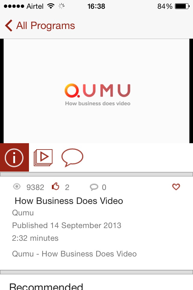 Qumu HD for Blackberry screenshot 2