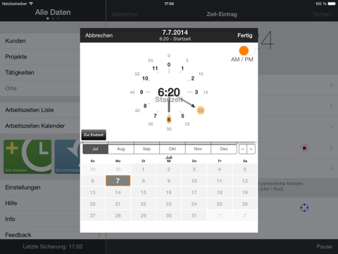 Qlaqs Timesheet HD Premium screenshot 2