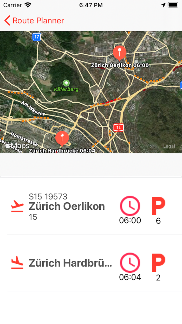 Strecken und Fahrplan Schweiz