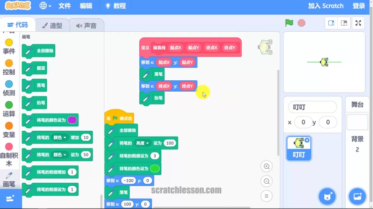 Scratch中文教程-机器人丁丁学画画