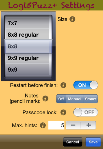 Logi5Puzz+ 3x3 to 16x16 Sudoku screenshot 2