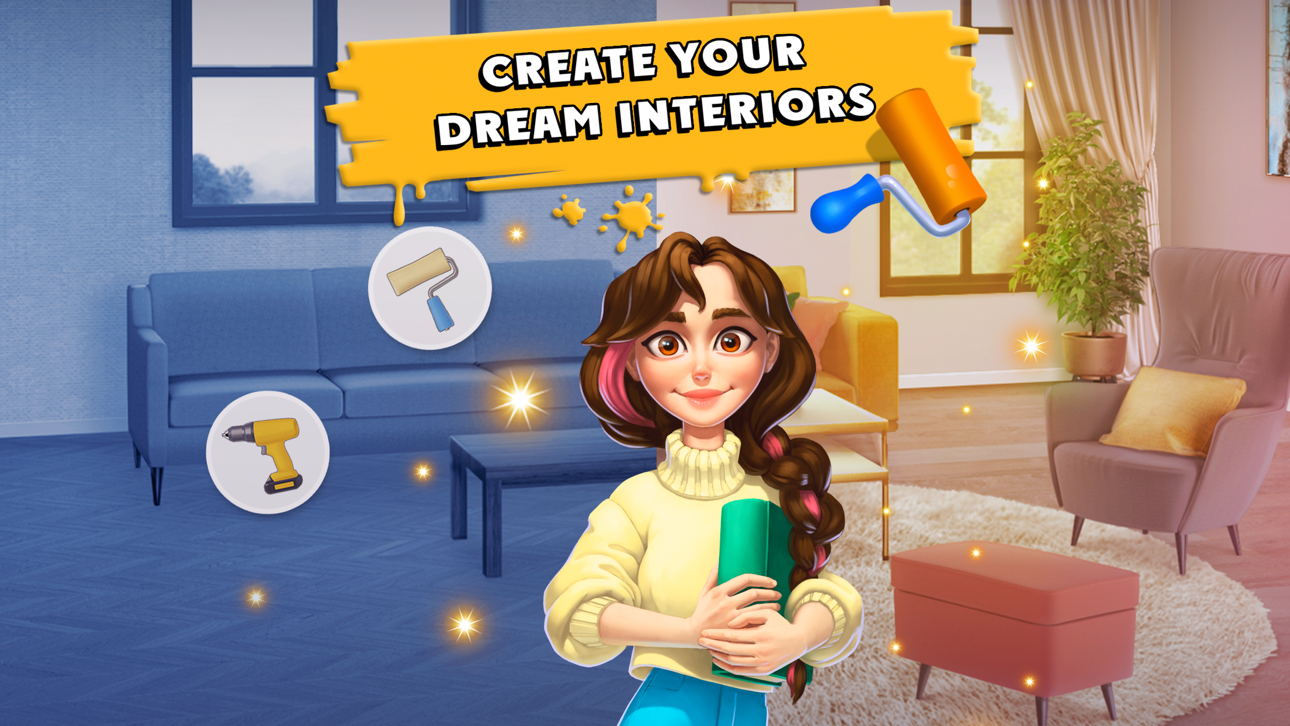 Interior Story: designing game Hack screenshot 3 - iOS game interface