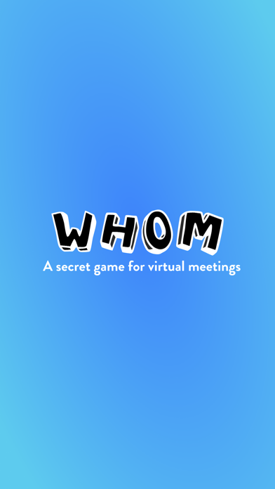 Whom – Secret Games for Zoom Screenshot on iOS