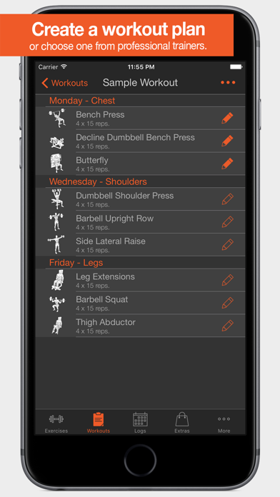 Fitness Point - Workout Exercise Journal & Personal Trainer + Body Tracker Screenshot 2