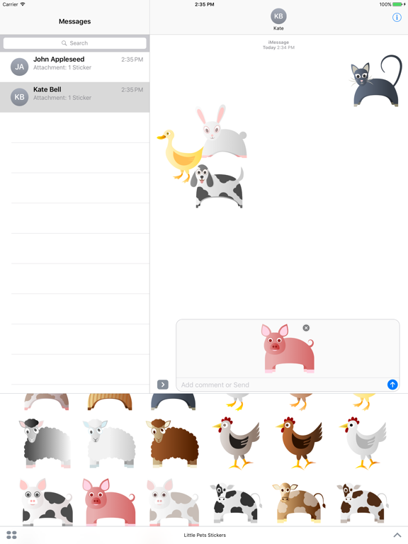 Screenshot #4 pour Little Pets Stickers