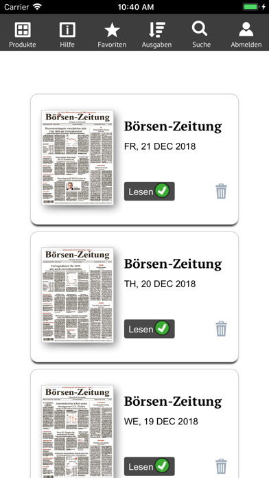 How to cancel & delete Börsen-Zeitung Kiosk from iphone & ipad 1