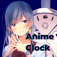 Anime-Uhr. Kawaii Mädchen gif apk