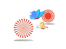 The BuomVongTronSt is a beauty sticker which are designed the butterfly with the art circle