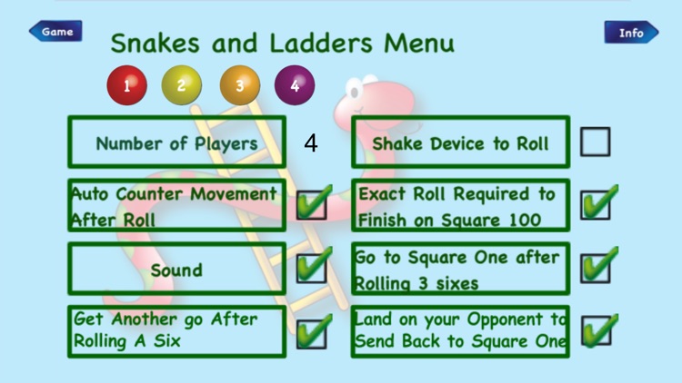 Snakes and Ladders Board Game