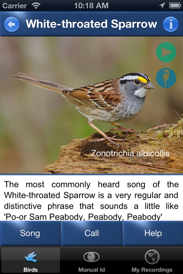 Bird Song Id Canada birdsongs screenshot 2