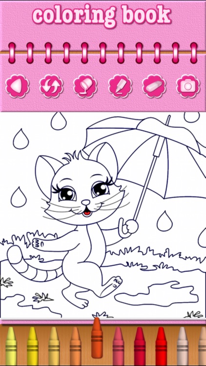 Cat Kitty Kitten Coloring Book screenshot-3