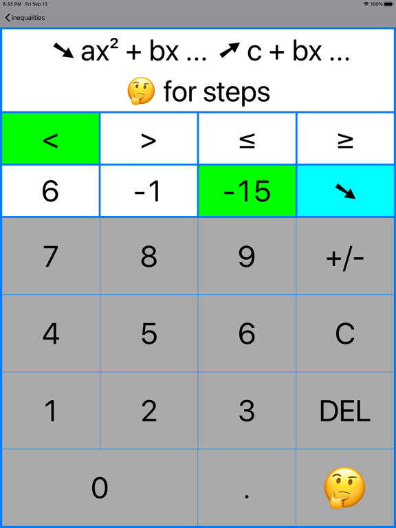 Screenshot #4 pour Quadratic Inequalities
