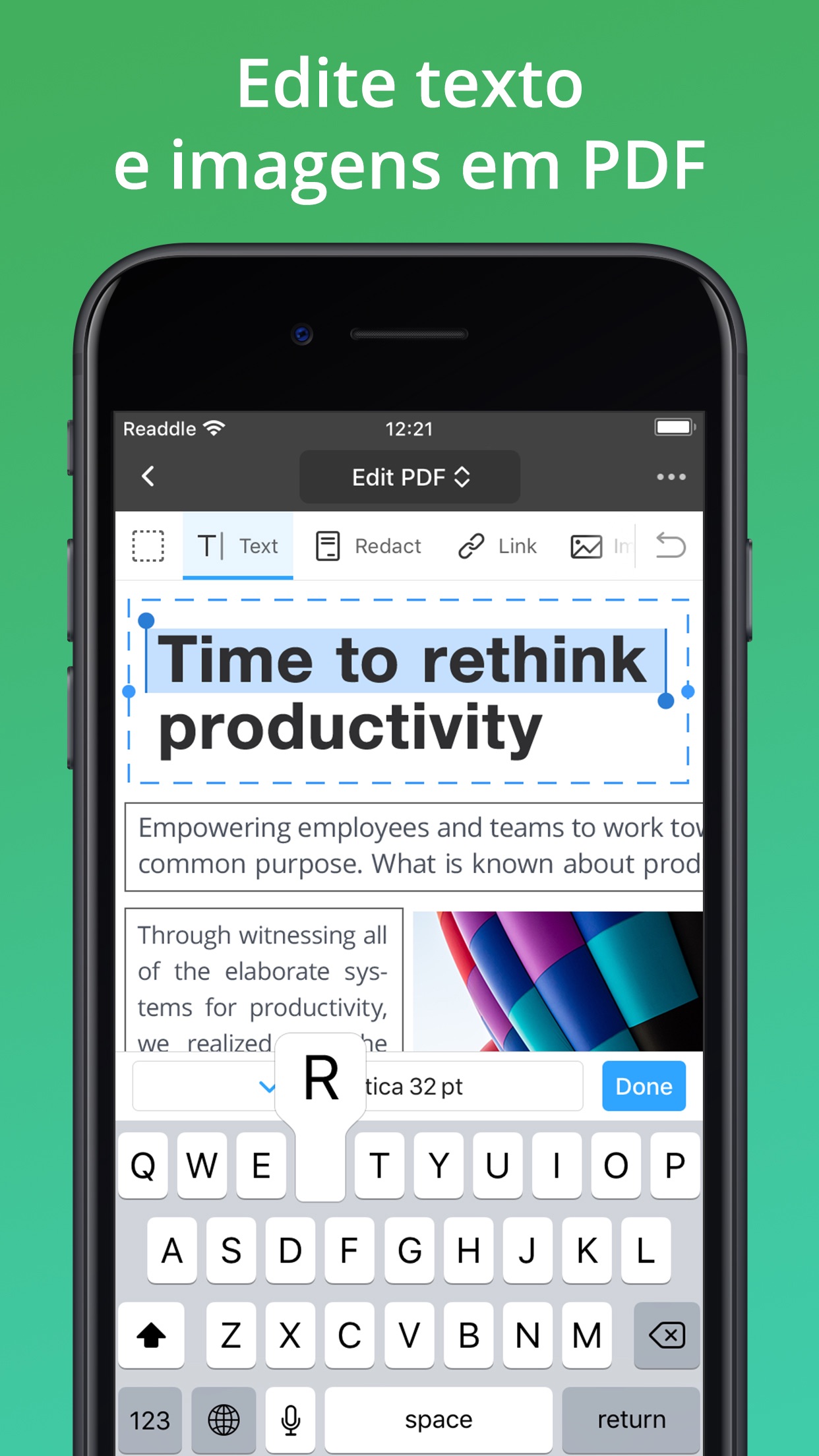 Screenshot do app PDF Expert 7: editar PDF