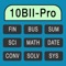 The 10BII-PRO application is a seamless implementation of the  real world 10BII series of financial calculators, but specially designed to bring up the most of your iOS devices and , at the same time, conserving the easy of use and features originally provided in the real calculators