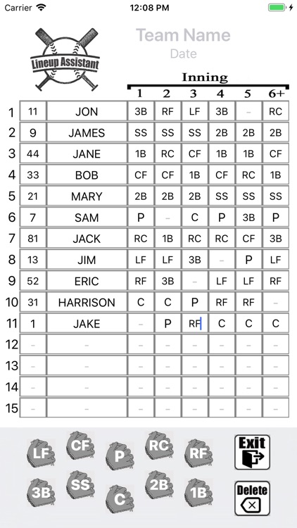 Lineup Assistant
