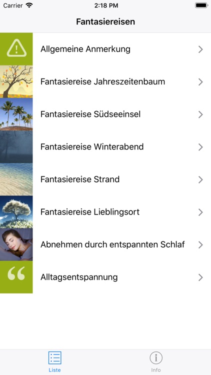 Fantasiereisen Entspannung